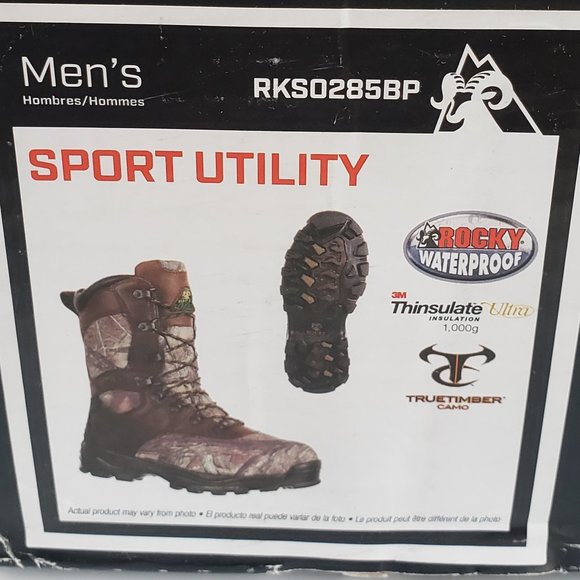 NEW ROCKY SPORT UTILITY MAX 1000G INSULATED WATERPROOF BOOTS main image 4